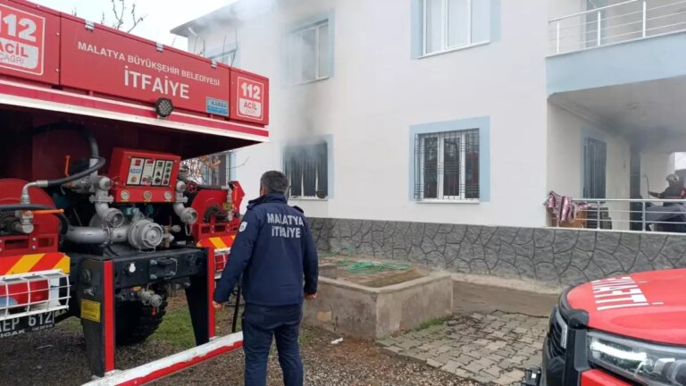 Malatya’da Müstakil Bir Evde Yangın Çıktı