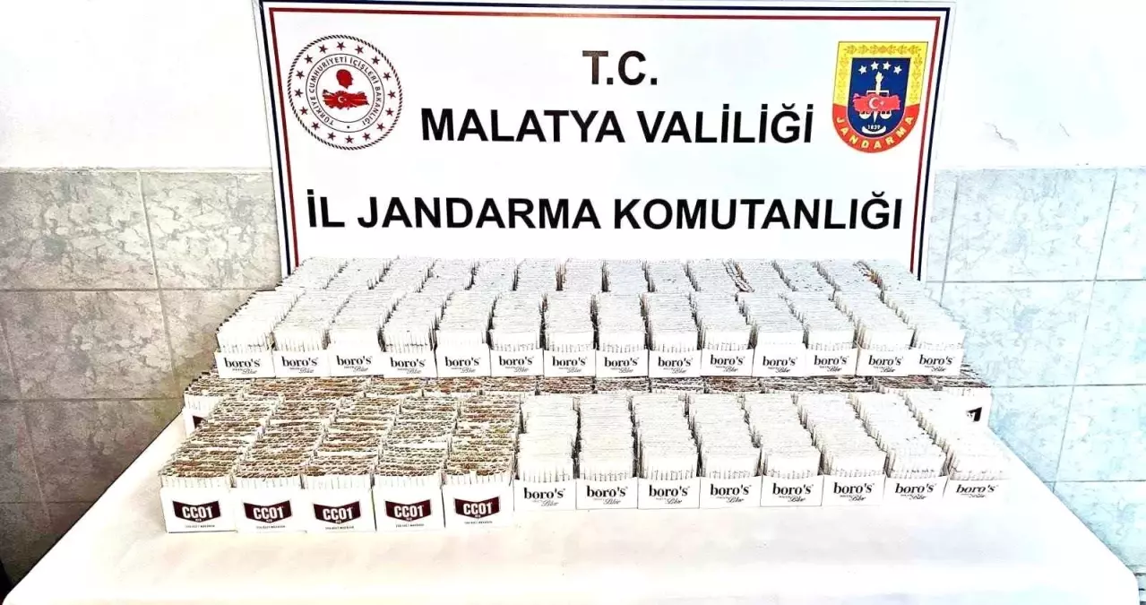 Malatya’da Yol Kontrolünde 20 Bin 760 Kaçak Makaron Ele Geçirildi