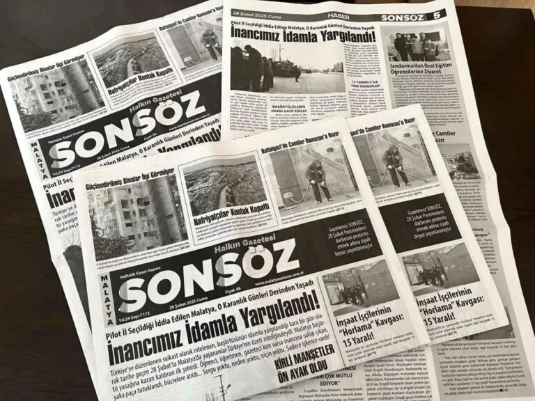 Sonsöz Gazetesi, 28 Şubat Darbesi’ni Kınamak İçin Siyah-Beyaz Yayınladı